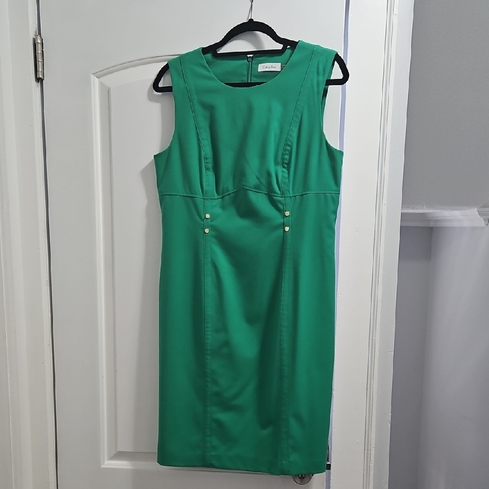 Calvin Klein Green Sleeveless Dress